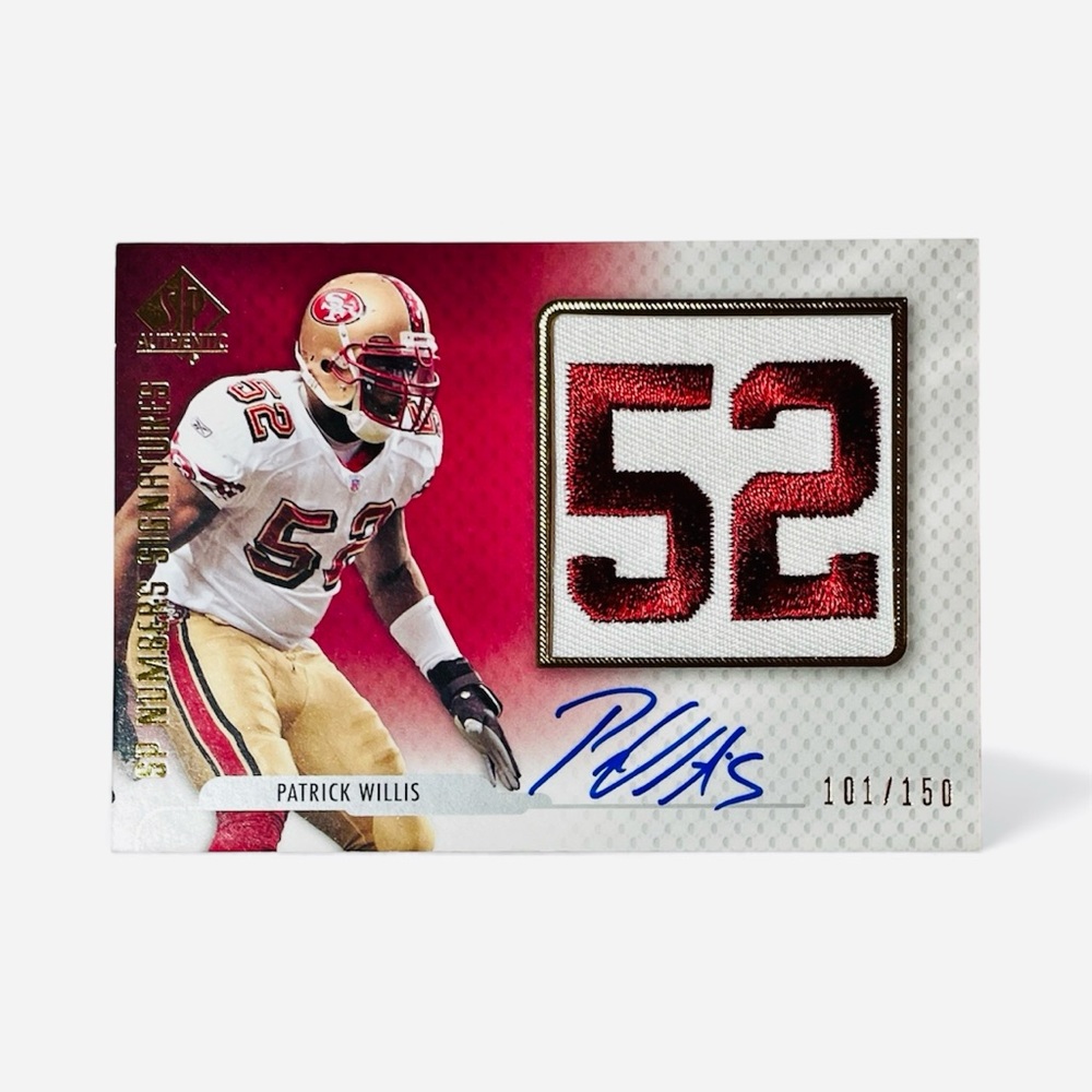 Patrick Willis SP Numbers Auto 101/150 49ers Football NFL